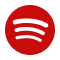 Black and red Spotify icon